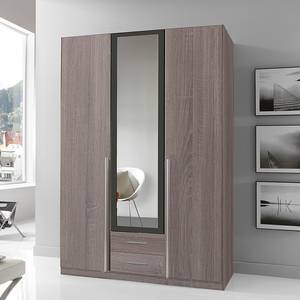 Draaideurkast Salta Montana eikenhouten look/lavasteenkleurig - kastbreedte: 135cm - 3-deurs