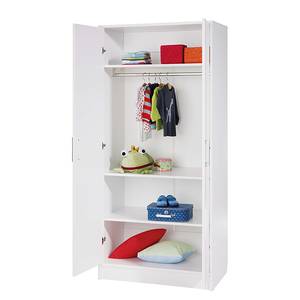 Armoire à vêtements Viktoria (2 portes) Blanc - Stratifié