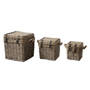 Corbeilles Bali (lot de 3) Rotin Marron