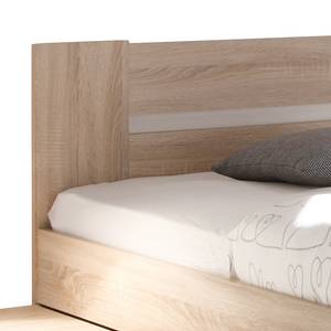 Set letto Stefan (3 pezzi) Quercia di Sonoma/Bianco - Effetto quercia di Sonoma / Bianco - 140 x 200cm