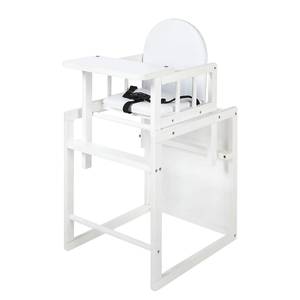 Chaise haute transformable Lene Kids Pin partiellement massif - Blanc