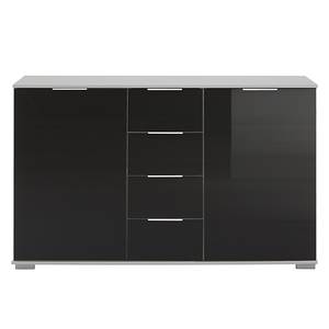 Commode combinée Lingga I 2 portes - Noir / Gris clair