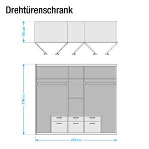 Kombischrank Satui Eiche Sägerau Dekor