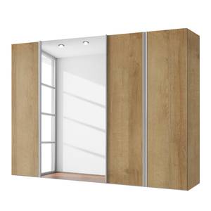 Armoire mixte Hayfork Imitation chêne de Riviera / Verre miroir - Largeur : 250 cm