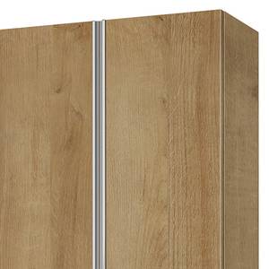 Armoire mixte Hayfork Imitation chêne de Riviera / Verre blanc - Largeur : 300 cm