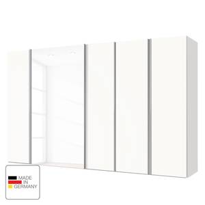 Kombischrank Mac Polarweiß / Weißglas - Breite: 300 cm