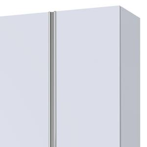 Armoire mixte Hayfork Gris soie/ Verre blanc - Largeur : 300 cm