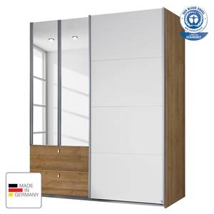 Armoire Kombino Blanc / Imitation chêne de Riviera - Largeur : 181 cm