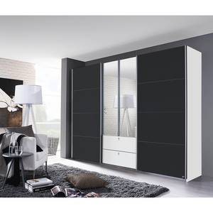 Armoire Kombino Blanc / Gris métallisé - Largeur : 271 cm