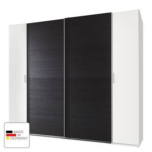 Armoire à vêtements Lotto I Blanc alpin / Imitation chêne noir - Largeur : 270 cm - Sans cadre passepartout