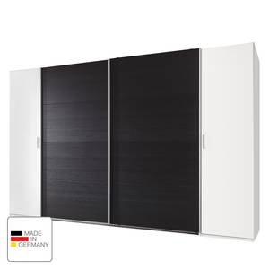 Armoire à vêtements Lotto I Blanc alpin / Imitation chêne noir - Largeur : 315 cm - Sans cadre passepartout