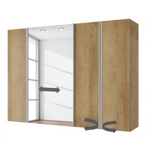 Combikast Hayfork Riviera eikenhouten look/Spiegelglas - Breedte: 250 cm