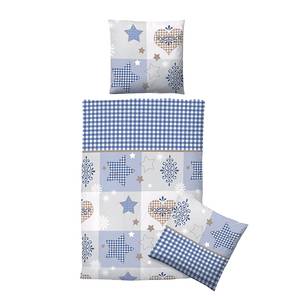 Comfort bever beddengoed Susann Blauw - 135x200cm + kussen 80x80cm