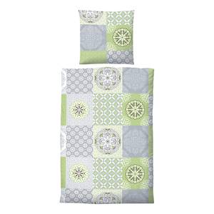 Comfort bever beddengoed Susann Pistache groen - 135x200cm + kussen 80x80cm