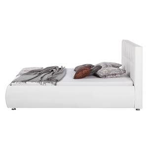 Gestoffeerd bed Taha kunstleer wit - 140 x 200cm