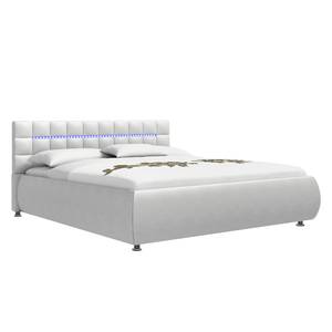 Comfortabel gestoffeerd bed Topi wit kunstleer - 140 x 200cm