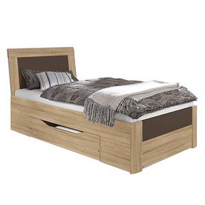 Komfortbett Arona Eiche Sonoma Dekor / Hochglanz Lava - 100 x 200cm