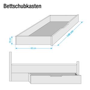Komfortbett I Meran Eiche Sägerau Dekor - 100 x 190cm - 1 Bettkasten