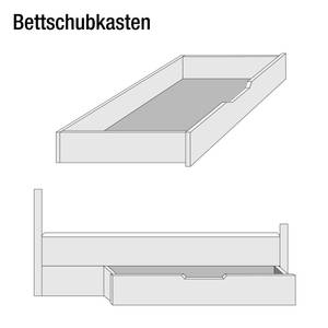 Komfortbett I Meran Eiche Sägerau Dekor - 100 x 200cm - 1 Bettkasten