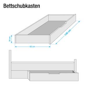 Comfortbed I Meran grof gezaagde eikenhouten look - 100 x 200cm - 1 opbergruimte