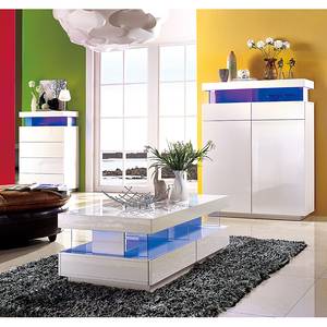 Dressoir Adriane (incl. verlichting) hoogglans wit