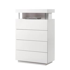 Commode Adriane I (éclairage fourni) Blanc brillant