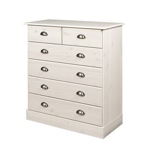 Apothekerscommode Adrienne II massief grenenhout whitewash