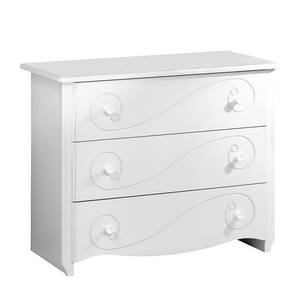 Commode Alice Blanc verni - Avec élément supérieur