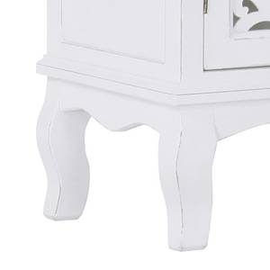 Commode Asheville III Pin partiellement massif Blanc vintage