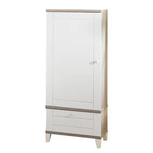 Commode Berti Chêne sauvage couleur truffe / Blanc mat