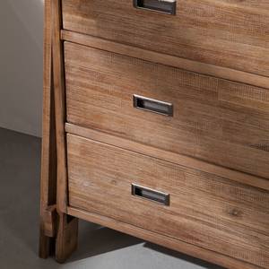 Dressoir Beton II deels massief acaciahout/betonnen look - Steenkoolkleurig