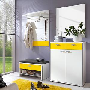 Commode Bolton II Blanc / Jaune soleil