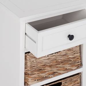 Commode Carrie Pin massif - Blanc / Beige