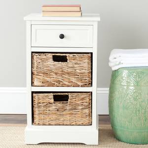 Commode Carrie massief grenenhout wit/beige