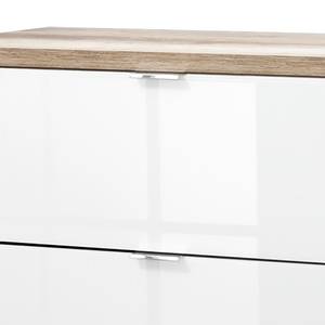 Sideboardkombination Cleo Wildeiche Dekor/Glas Weiß