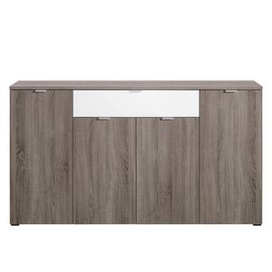 Commode Compleo VI truffelkleurig/wit glas