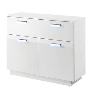 Commode Delphina III (éclairage fourni) Blanc brillant