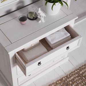 Commode Finca Rustica Pin massif Vernis blanc