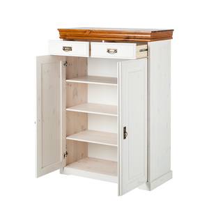 Commode Formentera Pin massif - Blanc / Marron