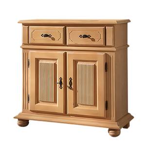 Dressoir Cascina (2 deuren) massief dennenhout wit gelakt - Sparrenhout