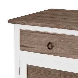 Commode Galano II Blanc / Eléments décoratifs en bois massif