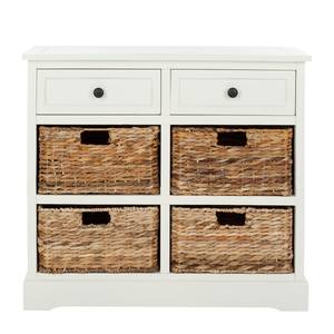 Commode Herman Pin massif Blanc / Beige