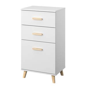 Commode Annett Blanc alpin / Frêne de Coimbra - Largeur : 47 cm