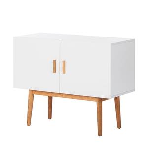 Commode Lindholm II Blanc mat / Chêne massif