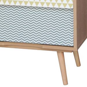 Commode Milbrock III Partiellement en pin massif - Multicolore