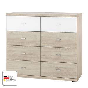 Commode Miro grof gezaagd eikenhoutenl look/wit