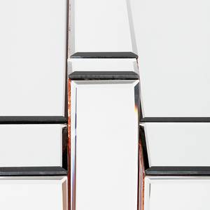 Commode Railing 2 portes Marron - Argenté - Verre - Bois/Imitation - 148 x 90 x 56 cm
