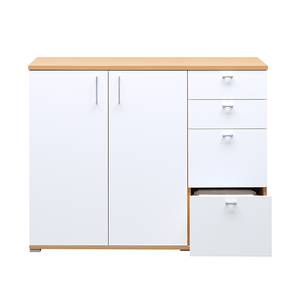 Dressoir Rio Art III beukenhoutkleurig/hoogglans wit