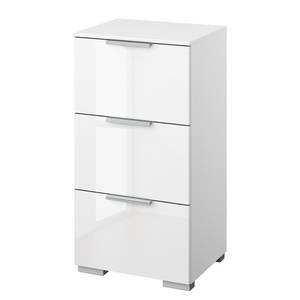 Commode SKØP I Blanc alpin / Blanc brillant - Aluminium