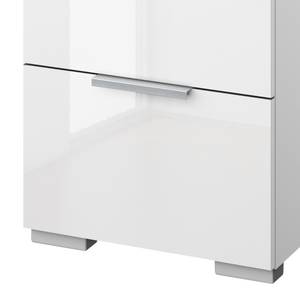 Commode SKØP I Blanc alpin / Blanc brillant - Aluminium